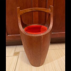 Dansk Denmark IHQ MCM Large Teak Ice Bucket by Jens Quistgaard